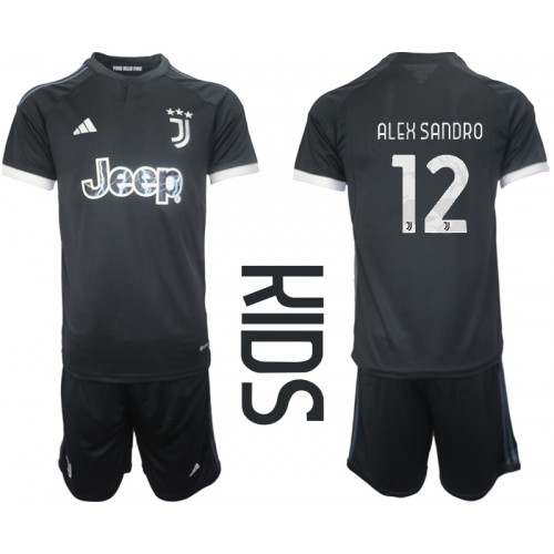 Dětský fotbalový dres Juventus Alex Sandro #12 2023-24 Třetí Krátký Rukáv (+ trenýrky)